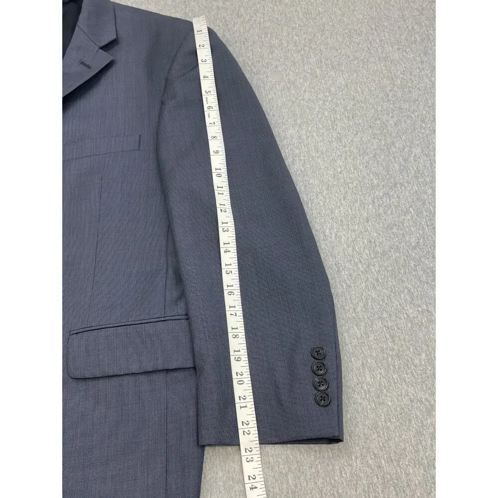 Jos A Bank Blazer Mens‎ 40S Blue 100% Wool 2-Button Traveler Lined Suit Jacket